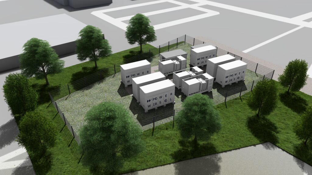 Visualisierung Batteriespeicher Münster (W Power/Wirsol)